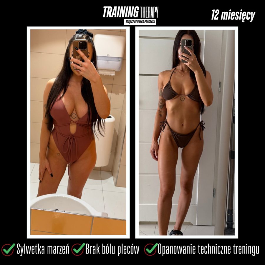 Metamorfoza Kamili po 12 miesiącach: −9 kg i plecy bez bólu